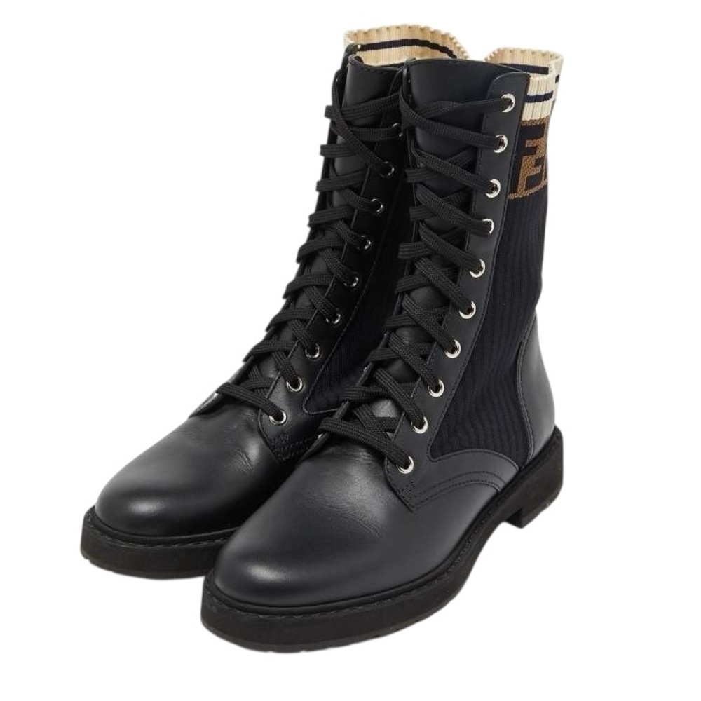Fendi Women's Rockoko Combat Boots - Picture 5 of 11